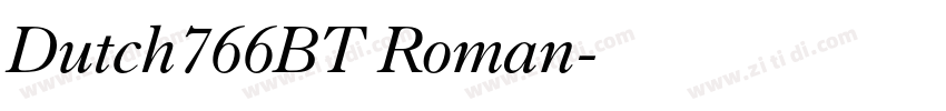 Dutch766BT Roman字体转换